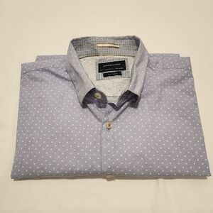 Denim & Flower Light Blue Polka Dot Shirt